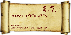 Ritzel Tóbiás névjegykártya